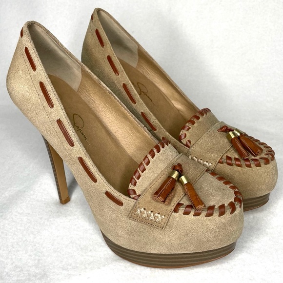 Jessica Simpson Shoes - Jessica Simpson Ireena Suede Loafer Platform Pump